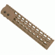 GUNTEC USA 10in Ultra Slimline Octagonal 5 Sided Key Mod Free Floating Handguard w/Monolithic Top Rail,Cerakote Flat Dark Earth GT-10JKO-FDE