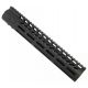 Guntec USA Ultra Lightweight Thin M-Lok Free Floating Handguard w/Monolithic Top Rail, .308 Cal, 12in, Black, GT-12MLK-308