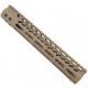 Guntec USA Ultra Lightweight Thin M-Lok Free Floating Handguard w/Monolithic Top Rail, 12in, Cerakote Flat Dark Earth, GT-12MLK-FDE