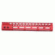 GUNTEC USA 12in Ultra Lightweight Thin M-Lok System Free Floating Handguard with Monolithic Top Rail, Red GT-12MLK-RED
