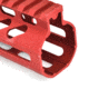 GUNTEC USA 15in Ultra Lightweight Thin M-Lok System Free Floating Handguard with Monolithic Top Rail, Red, GT-15MLK-RED