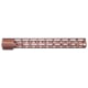 Guntec USA 16.5in AIR-LOK Series M-LOK Compression Free Floating Handguard w/ Monolithic Top Rail, Anodized Bronze, GT-16.5ALC-BRZ