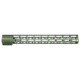 Guntec USA 16.5in AIR-LOK Series M-LOK Compression Free Floating Handguard w/ Monolithic Top Rail, Anodized Green, GT-16.5ALC-GREEN