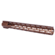 Guntec USA 16.5in AIR-LOK Series M-LOK Compression Free Floating Handguard With Monolithic Top Rail .308 Cal, Anodized Bronze, GT-16.5ALC-308-BRZ