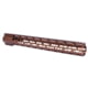 Guntec USA 16.5in AIR-LOK Series M-LOK Compression Free Floating Handguard With Monolithic Top Rail .308 Cal, Anodized Bronze, GT-16.5ALC-308-BRZ