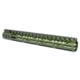 Guntec USA .308 Caliber Ultra Lightweight Thin M-LOK System Free Floating Handguard w/Monolithic Top Rail, 15in, Anodized Green, GT-15MLK-308-GREEN
