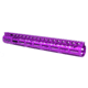 Guntec USA .308 Caliber Ultra Lightweight Thin M-LOK System Free Floating Handguard w/Monolithic Top Rail, 15in, Anodized Purple, GT-15MLK-308-PURPLE