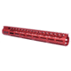 Guntec USA .308 Caliber Ultra Lightweight Thin M-LOK System Free Floating Handguard w/Monolithic Top Rail, 15in, Anodized Red, GT-15MLK-308-RED