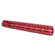 Guntec USA .308 Caliber Ultra Lightweight Thin M-LOK System Free Floating Handguard w/Monolithic Top Rail, 15in, Anodized Red, GT-15MLK-308-RED