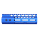 Guntec USA .308 Caliber Ultra Lightweight Thin M-LOK System Free Floating Handguard w/Monolithic Top Rail, 7in, Anodized Blue, GT-7MLK-308-BLUE
