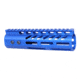 Guntec USA .308 Caliber Ultra Lightweight Thin M-LOK System Free Floating Handguard w/Monolithic Top Rail, 7in, Anodized Blue, GT-7MLK-308-BLUE