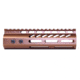 Guntec USA .308 Caliber Ultra Lightweight Thin M-LOK System Free Floating Handguard w/Monolithic Top Rail, 7in, Anodized Bronze, GT-7MLK-308-BRZ