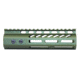 Guntec USA .308 Caliber Ultra Lightweight Thin M-LOK System Free Floating Handguard w/Monolithic Top Rail, 7in, Anodized Green, GT-7MLK-308-GREEN