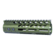 Guntec USA .308 Caliber Ultra Lightweight Thin M-LOK System Free Floating Handguard w/Monolithic Top Rail, 7in, Anodized Green, GT-7MLK-308-GREEN