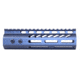 Guntec USA .308 Caliber Ultra Lightweight Thin M-LOK System Free Floating Handguard w/Monolithic Top Rail, 7in, Anodized Grey, GT-7MLK-308-GREY