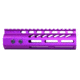 Guntec USA .308 Caliber Ultra Lightweight Thin M-LOK System Free Floating Handguard w/Monolithic Top Rail, 7in, Anodized Purple, GT-7MLK-308-PURPLE