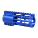 Guntec USA 5 AIR-LOK Series M-LOK Compression Free Floating Handguard w/ Monolithic Top Rail, Anodized Blue, GT-5ALC-BLUE