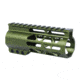 Guntec USA 5 AIR-LOK Series M-LOK Compression Free Floating Handguard w/ Monolithic Top Rail, Anodized Green, GT-5ALC-GREEN