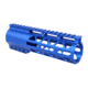 Guntec USA 7in .308 Caliber AIR-LOK Series M-LOK Compression Free Floating Handguard With Monolithic Top Rail, Anodized Blue, GT-7ALC-308-BLUE