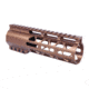 Guntec USA 7in .308 Caliber AIR-LOK Series M-LOK Compression Free Floating Handguard With Monolithic Top Rail, Anodized Bronze, GT-7ALC-308-BRZ