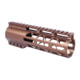 Guntec USA 7in .308 Caliber AIR-LOK Series M-LOK Compression Free Floating Handguard With Monolithic Top Rail, Anodized Bronze, GT-7ALC-308-BRZ