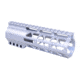 Guntec USA 7in .308 Caliber AIR-LOK Series M-LOK Compression Free Floating Handguard With Monolithic Top Rail, Anodized Clear, GT-7ALC-308-CLEAR
