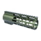 Guntec USA 7in .308 Caliber AIR-LOK Series M-LOK Compression Free Floating Handguard With Monolithic Top Rail, Anodized Green, GT-7ALC-308-GREEN