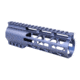 Guntec USA 7in .308 Caliber AIR-LOK Series M-LOK Compression Free Floating Handguard With Monolithic Top Rail, Anodized Grey, GT-7ALC-308-GREY