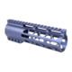 Guntec USA 7in .308 Caliber AIR-LOK Series M-LOK Compression Free Floating Handguard With Monolithic Top Rail, Anodized Grey, GT-7ALC-308-GREY