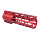 Guntec USA 7in .308 Caliber AIR-LOK Series M-LOK Compression Free Floating Handguard With Monolithic Top Rail, Anodized Red, GT-7ALC-308-RED