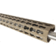 GUNTEC USA 7in Ultra Slimline Octagonal 5 Sided Key Mod Free Floating Handguard w/Monolithic Top Rail,Flat Dark Earth GT-7JKO-FDE