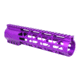 Guntec USA 9in .308 Caliber AIR-LOK Series M-LOK Compression Free Floating Handguard With Monolithic Top Rail, Anodized Purple, GT-9ALC-308-PURPLE