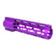 Guntec USA 9in .308 Caliber AIR-LOK Series M-LOK Compression Free Floating Handguard With Monolithic Top Rail, Anodized Purple, GT-9ALC-308-PURPLE