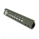 GUNTEC USA 9in Ultra Slimline Octagonal 5 Sided Key Mod Free Floating Handguard w/Monolithic Top Rail,OD Green GT-9JKO-G