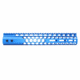 Guntec USA Air Lite Honeycomb Series M-LOK Free Floating Handguard w/Monolithic Top Rail, 12in, Blue, GT-12HC-AL-MLK-BLUE
