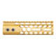 Guntec USA Air Lite Series Honeycomb M-LOK Free Floating Handguard w/ Monolithic Top Rail, 7in, Anodized Gold, GT-7HC-AL-MLK-GOLD