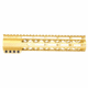 Guntec USA AirLok Series M-LOK Compression Free Floating Handguard w/Monolithic Top Rail, 10in, Gold, GT-10ALC-GOLD