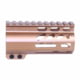 Guntec USA AirLok Series M-LOK Compression Free Floating Handguard w/Monolithic Top Rail, 4in, Bronze, GT-4ALC-BRZ