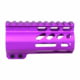 Guntec USA AirLok Series M-LOK Compression Free Floating Handguard w/Monolithic Top Rail, 4in, Purple, GT-4ALC-PURPLE