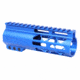 Guntec USA AIR-LOK Series M-LOK Compression Free Floating Handguard w/Monolithic Top Rail, 6in, Blue, GT-6ALC-BLUE