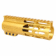 Guntec USA AIR-LOK Series M-LOK Compression Free Floating Handguard w/Monolithic Top Rail, 6in, Gold, GT-6ALC-GOLD