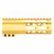 Guntec USA AirLok Series M-LOK Compression Free Floating Handguard w/Monolithic Top Rail, 6in, Gold, GT-6ALC-GOLD