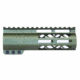 Guntec USA AirLok Series M-LOK Compression Free Floating Handguard w/Monolithic Top Rail, 6in, Green, GT-6ALC-GREEN