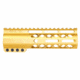 Guntec USA AirLok Series M-LOK Compression Free Floating Handguard w/Monolithic Top Rail, 7in, Gold, GT-7ALC-GOLD