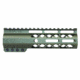 Guntec USA AirLok Series M-LOK Compression Free Floating Handguard w/Monolithic Top Rail, 7in, Green, GT-7ALC-GREEN