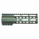 Guntec USA AirLok Series M-LOK Compression Free Floating Handguard w/Monolithic Top Rail, 7in, Green, GT-7ALC-GREEN