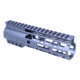 Guntec USA AIR-LOK Series M-LOK Compression Free Floating Handguard w/Monolithic Top Rail, 7in, Grey, GT-7ALC-GREY