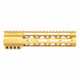 Guntec USA AirLok Series M-LOK Compression Free Floating Handguard w/Monolithic Top Rail, 9in, Gold, GT-9ALC-GOLD