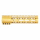 Guntec USA AirLok Series M-LOK Compression Free Floating Handguard w/Monolithic Top Rail, 9in, Gold, GT-9ALC-GOLD