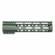 Guntec USA AirLok Series M-LOK Compression Free Floating Handguard w/Monolithic Top Rail, 9in, Green, GT-9ALC-GREEN